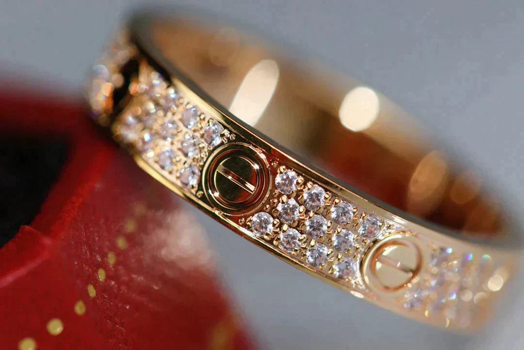 CARTIER LOVE RING 3.6MM DIAMOND PAVED