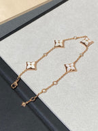 LOUIS VUITTON STAR 4 MOTIF MOP DIAMOND PINK GOLD BRACELET