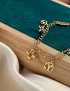 LOUIS VUITTON BLOOMING PINK GOLD MOP BRACELET