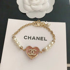 Chanel Pink Diamond Necklace Bracelet Earrings
