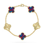 VCA CLOVER 5 MOTIF COLOR GEMSTONES BRACELET COLLECTION