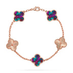 VCA CLOVER 5 MOTIF COLOR GEMSTONES BRACELET COLLECTION
