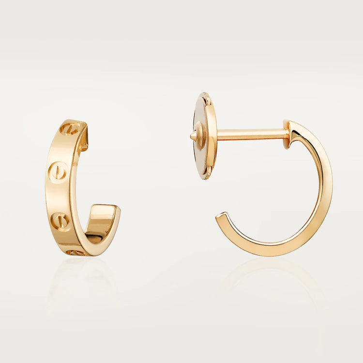 CARTIER LOVE EARRINGS 2.65MM PINK GOLD