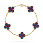 VCA CLOVER 5 MOTIF COLOR GEMSTONES BRACELET COLLECTION