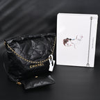 chanel-19-flap-bag-black-quilted-lambskin-with-gold-ruthenium-hardware Shoulder