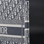 christian-dior-large-book-tote-grey-oblique-embroidery Tote