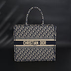 christian-dior-large-book-tote-blue-oblique-embroidery Tote