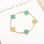 VCA CLOVER 5 MOTIF TURQUOISE BRACELET COLLECTION