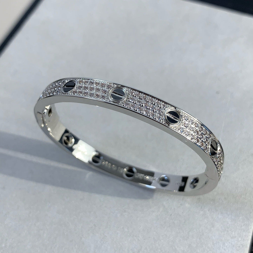 CARTIER LOVE BRACELET 6.1MM DIAMOND-PAVED CERAMIC