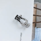 FRED FORCE LARGE HORSESHOE BLACK WHITE DIAMOND BRACELET ROSE GOLD