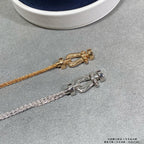 FRED FORCE SMALL HORSESHOE DIAMOND CHAIN ROPE BRACELET