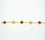 VCA CLOVER 5 MOTIF RED CORNELIAN BRACELET COLLECTION
