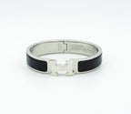 HERMES H BLACK BRACELET