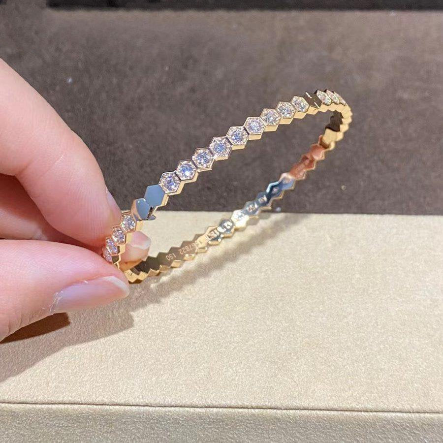 CHAUMET BEE LOVE GOLD BRACELET FULL DIAMOND