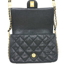 chanel-23c-mini-flap-bag-chain-grained-calfskin-black-copy Shoulder