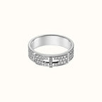 HERMES KELLY SILVER DIAMOND RING